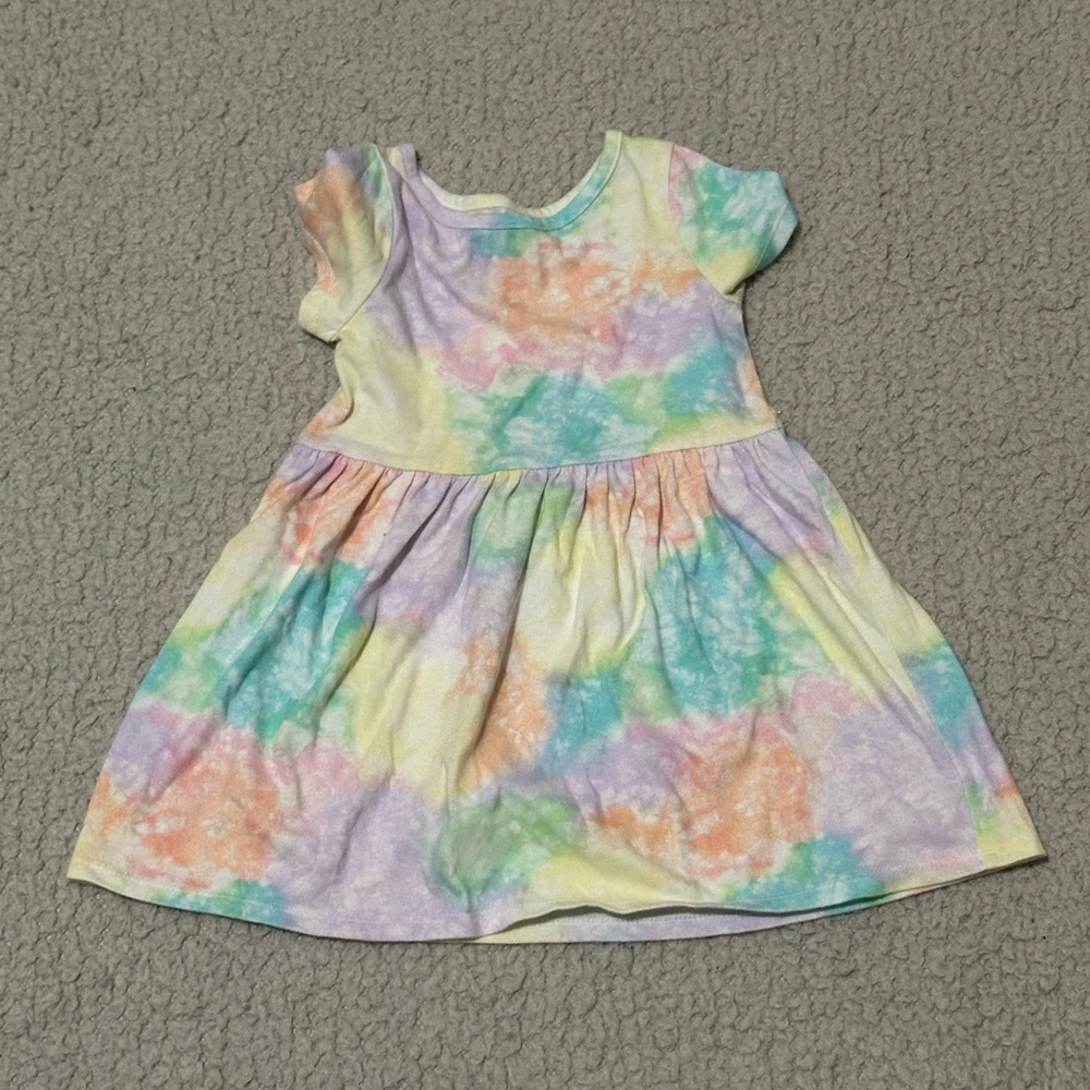 Cat & Jack Multicolor Tie-Dye Dress